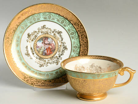 LEM1 Footed Cup & Saucer Set