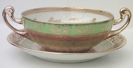 LEM1 Flat Cream Soup Bowl & Saucer Set