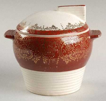 Maroon Emperor Sugar Bowl & Lid