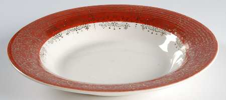 Maroon Emperor Rim Soup Bowl
