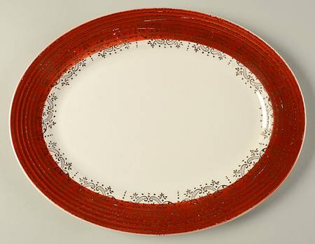 Maroon Emperor 11" Oval Serving Platter