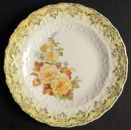 Rose of Sharon Yellow Dessert/Pie Plate