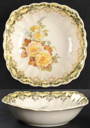 Rose of Sharon Yellow Square Fruit/Dessert (Sauce) Bowl