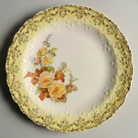 Rose of Sharon Yellow Salad Plate