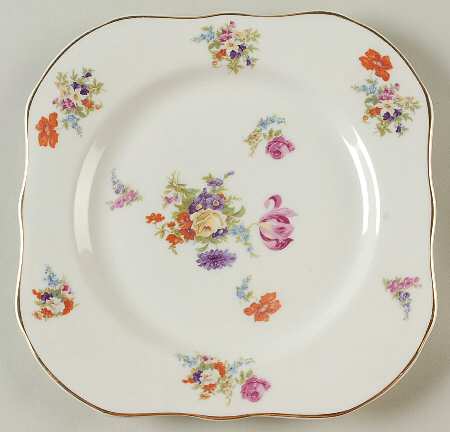 Flora Square Luncheon Plate