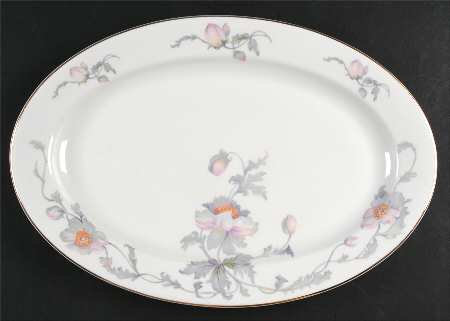 Pastelle (White Background) 15" Oval Serving Platter
