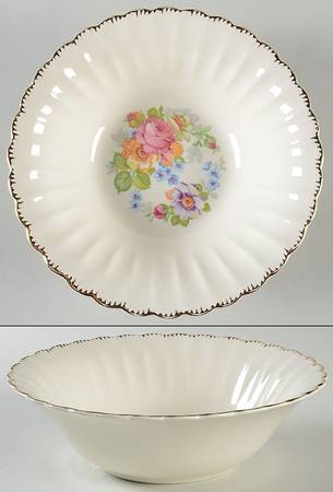 American Rose 8" Round Vegetable Bowl by Limoges-American