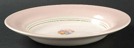 Blush Cotillion Pink Rim Soup Bowl