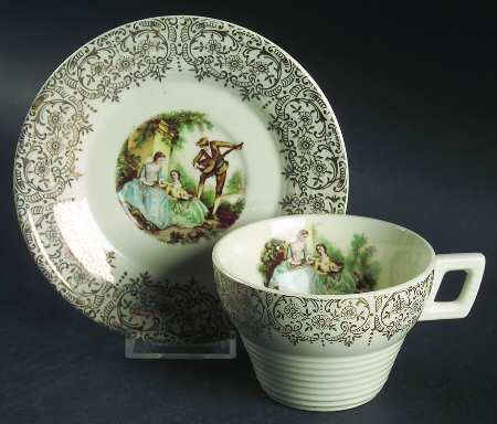 China d'Or (Filigree 1TS284) Flat Cup & Saucer Set