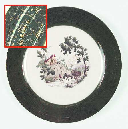 Chateau France Forest Green (Fil 1TS284) by Limoges-American