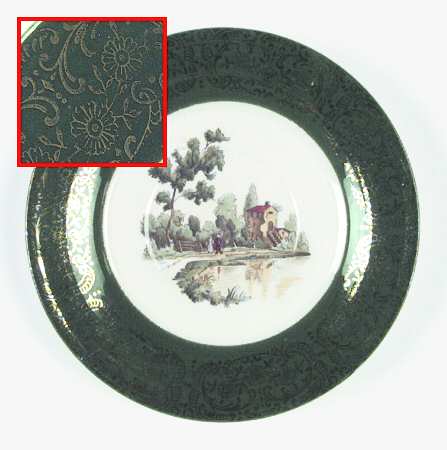 Chateau France Forest Green (Fil 1TS284) Saucer