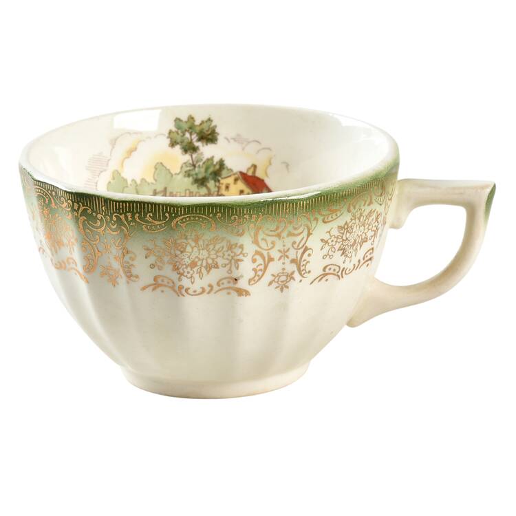 Chateau France Mandarin Green (KS384) Flat Cup