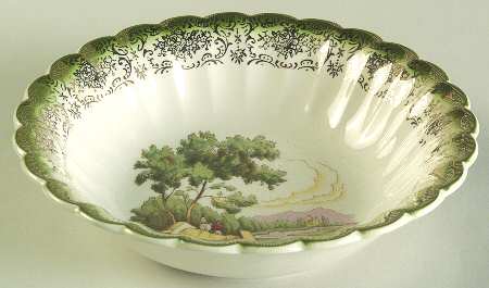 Chateau France Mandarin Green (KS384) Coupe Cereal Bowl