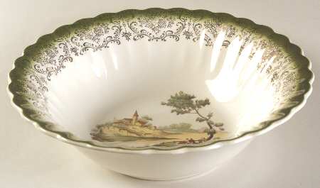 Chateau France Mandarin Green (KS384) 8" Round Vegetable Bowl