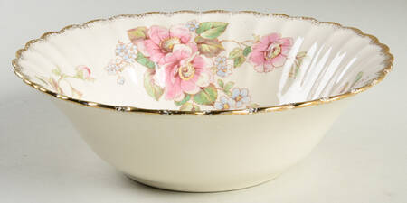 China Rose (Scalloped) 9" Round Vegetable Bowl
