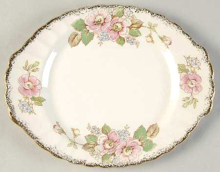 China Rose (Scalloped) Relish/Gravy Underplate