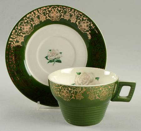 Chateau Rose (Filigree 1TS350) Flat Cup & Saucer Set