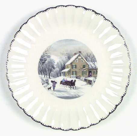 Currier &amp; Ives (Scalloped) by Limoges-American