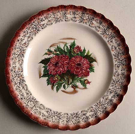 Dahlia Mandarin Maroon by Limoges-American