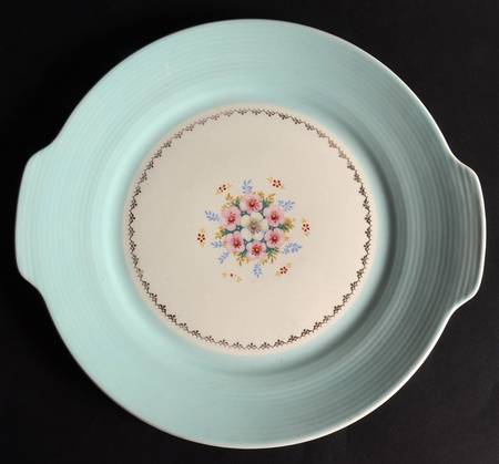 Empress Mist Cotillion Blue (#1TS368W) Handled Cake Plate