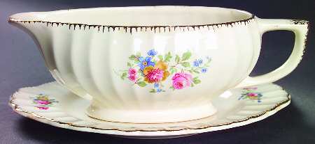 English Rose Gravy Boat & Underplate
