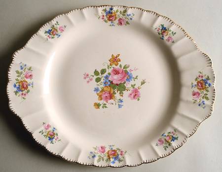 English Rose 13" Oval Serving Platter