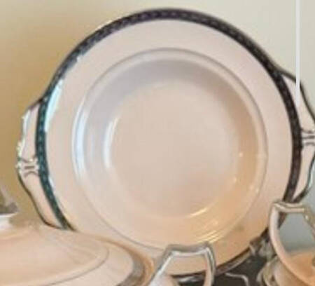 Etched Platinum (On Edge) Round Butter No Lid