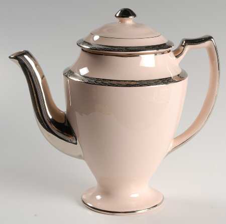 Etched Platinum (On Edge) Coffee Pot & Lid
