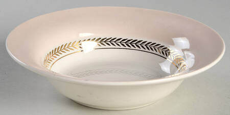 Federal Coral Pink Rim Cereal Bowl