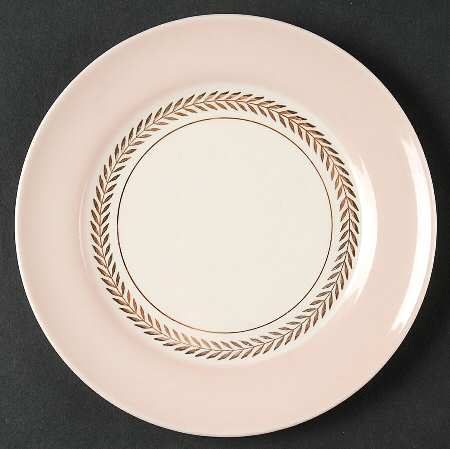 Federal Coral Pink Bread & Butter Plate