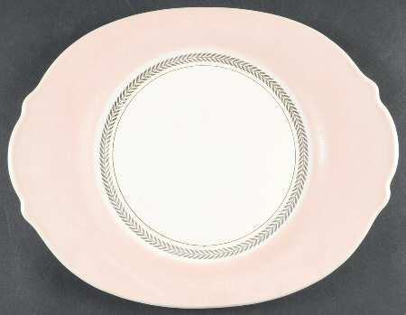 Federal Coral Pink 12" Oval Serving Platter