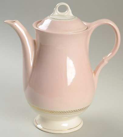 Federal Coral Pink Coffee Pot & Lid