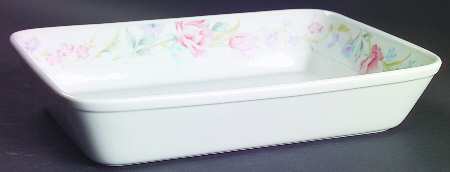 Flowers 10" Rectangular Baker