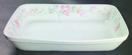 Flowers 12" Rectangular Baker