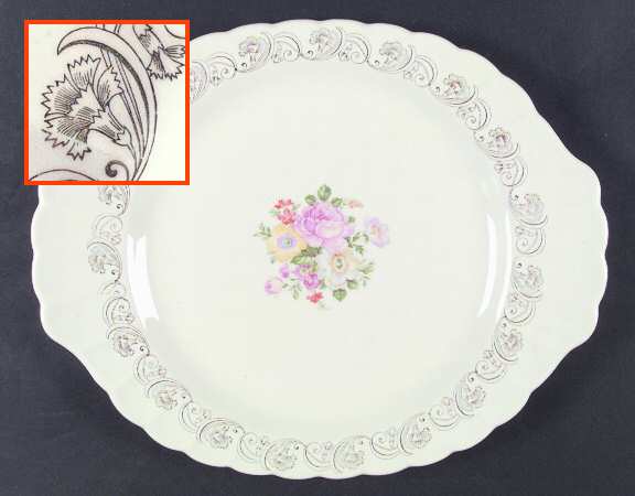 Floragold 15" Oval Serving Platter