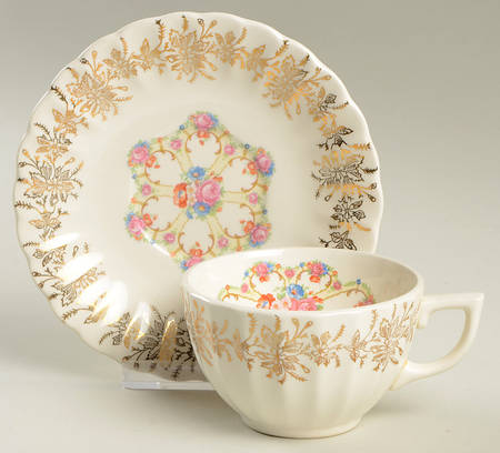 Fortune Flat Cup & Saucer Set by Limoges-American