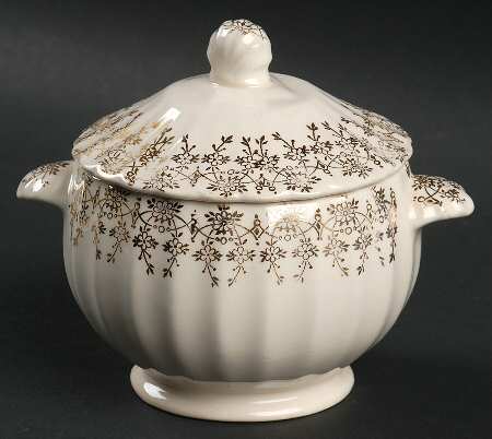 Good Housekeeping (Rim, Light Cream) Sugar Bowl & Lid