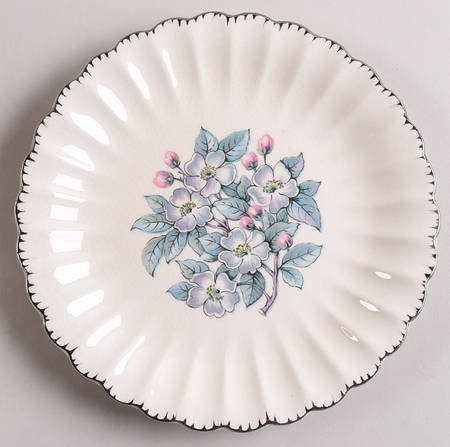 Grey Blossom Salad Plate