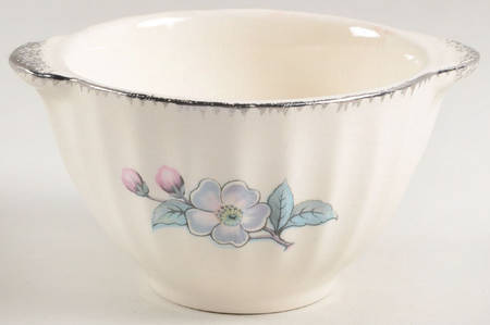 Grey Blossom Sugar Bowl No Lid