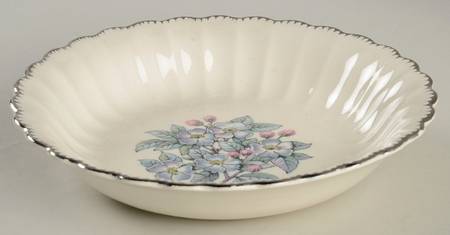 Grey Blossom Coupe Soup Bowl