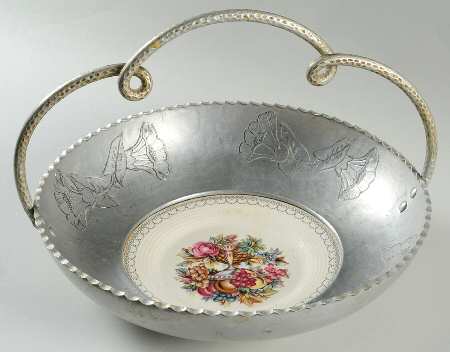 Imperial Victorian Bread & Butter Plate with Metal Handled Rim