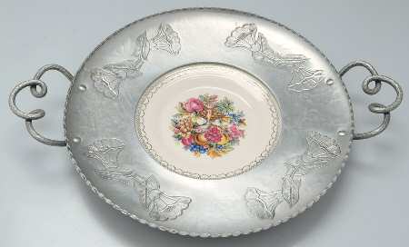 Imperial Victorian Bread & Butter Plate with Metal Handled Rim