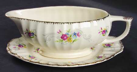 Jennie Lind Gravy Boat & Underplate/Relish