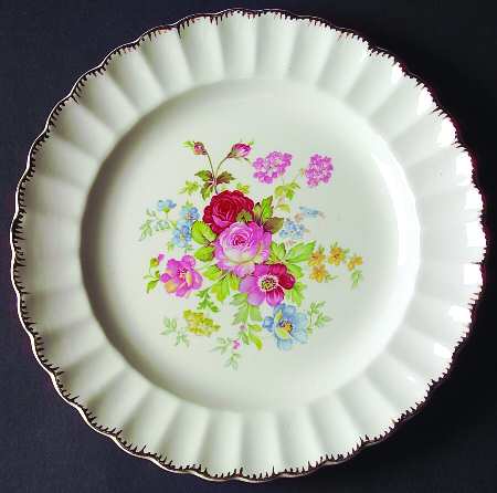 June Rose (No Gold Filigree) Luncheon Plate