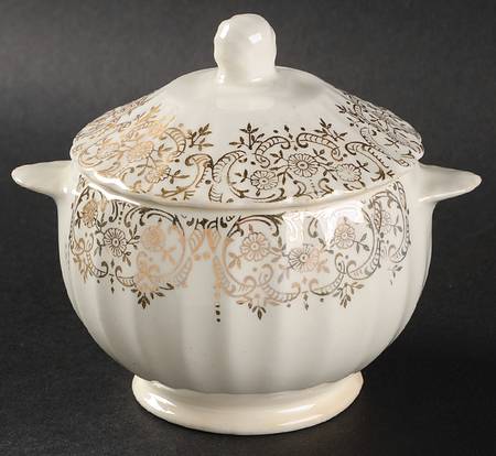 Le Fleur Rouge Sugar Bowl & Lid