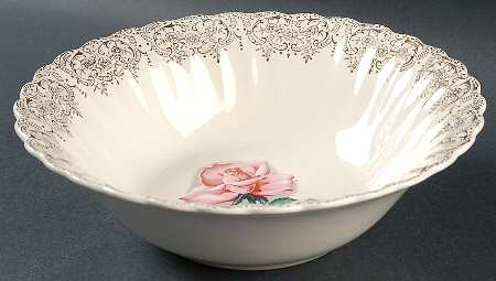 Le Fleur Rouge 8" Round Vegetable Bowl