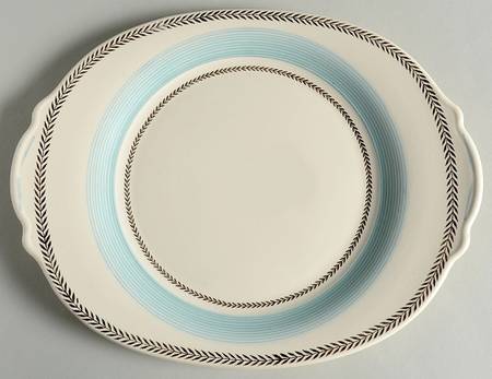 Lyceum Blue 12" Oval Serving Platter