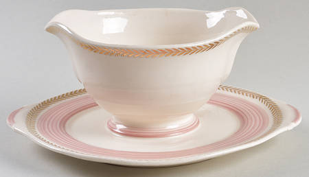 Lyceum Rose Gravy Boat with Attached Underplate