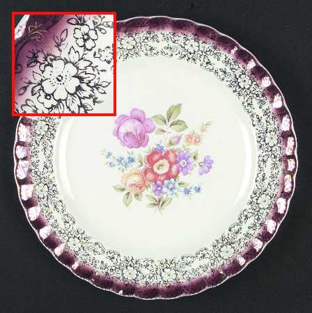 Meissen Rose Mandarin Maroon by Limoges-American