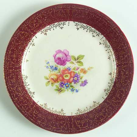 Meissen Rose Red Bread & Butter Plate